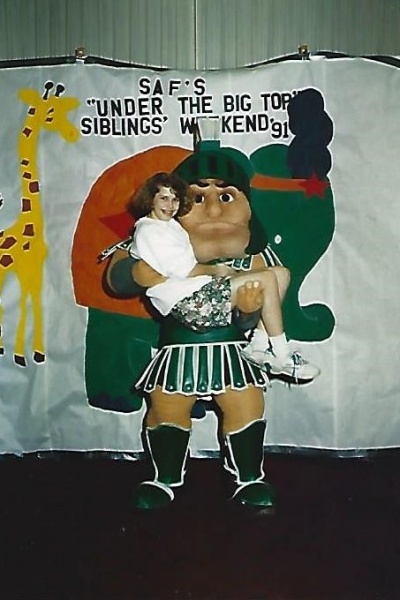 Sparty and sister